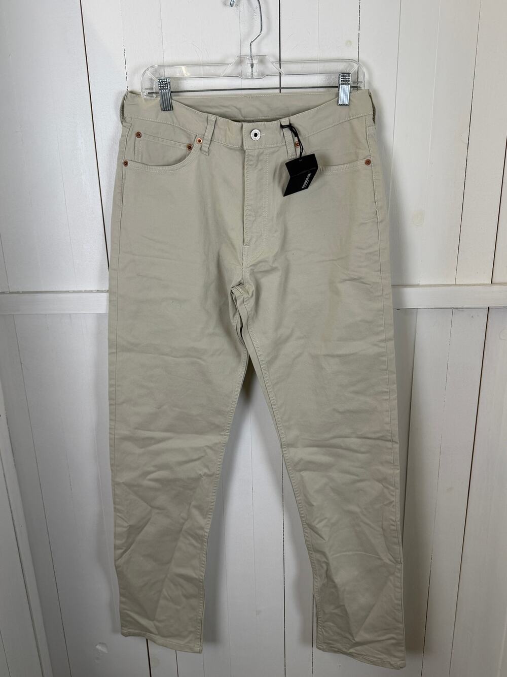 BUCK MASON Khaki Pants Men's 32x30 Cream NWT Cotton